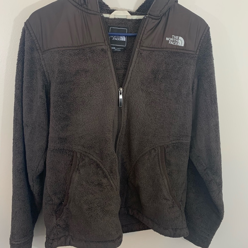 The North Face Oso Fuzzy Furry Fleece Brown Hooded